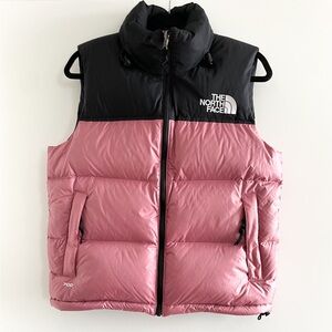 The North Face Women's Pink and Black Nuptse Down Vest